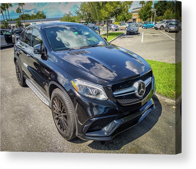 2018 Black Mercedes-benz Gle Amg 63 S Coupe Acrylic Print featuring the photograph 2018 Black Mercedes-Benz GLE AMG 63 S Coupe X100 by Rich Franco