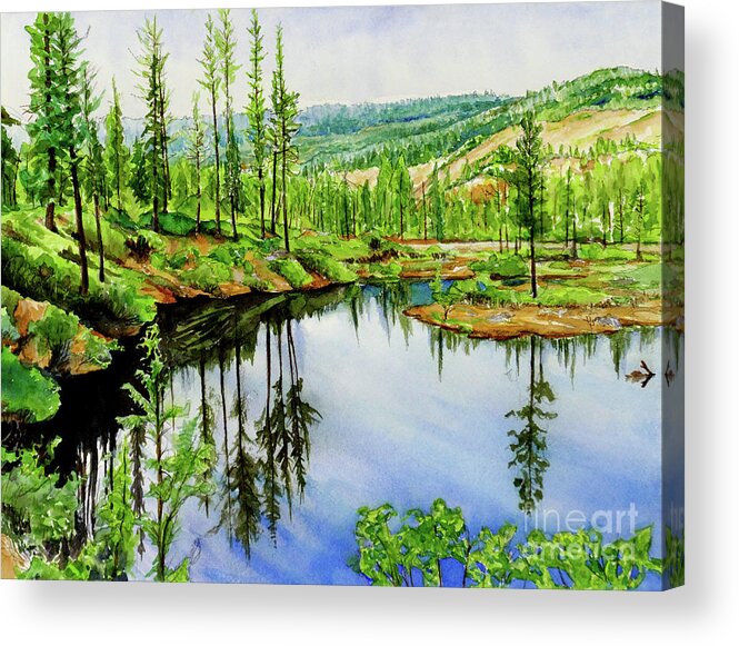 Placer Arts Acrylic Print featuring the painting #439 Reflection #439 by William Lum