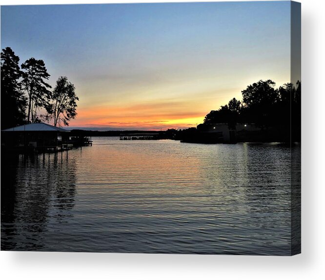 Lake Acrylic Print featuring the photograph 5 Color Lake Cove H2O by Ed Williams