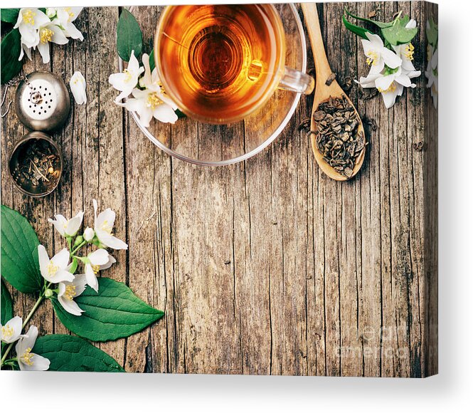 Tea Acrylic Print featuring the photograph Cup of tea #5 by Jelena Jovanovic