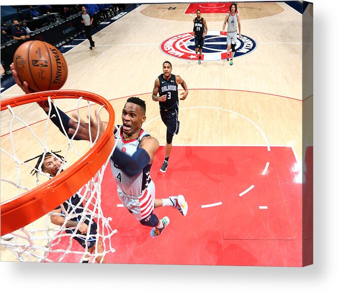 Russell Westbrook Acrylic Print featuring the photograph Russell Westbrook by Stephen Gosling