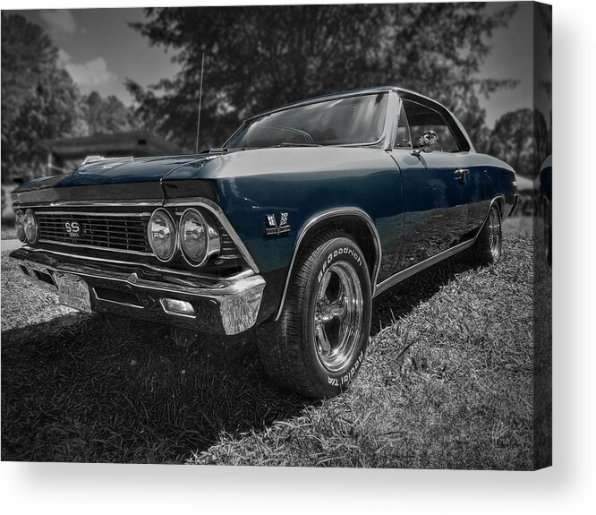 Muscle Cars Acrylic Print featuring the photograph '66 Chevelle Malibu SS 001 #66 by Lance Vaughn