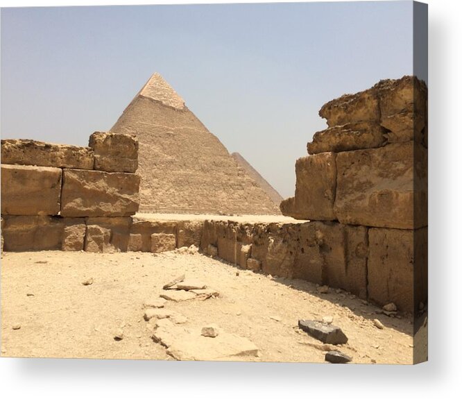 Giza Acrylic Print featuring the photograph Great Pyramids #8 by Trevor Grassi