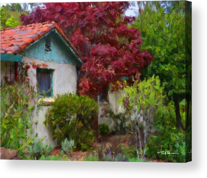 Home Acrylic Print featuring the painting Afternoon in Los Gatos, California by Trask Ferrero