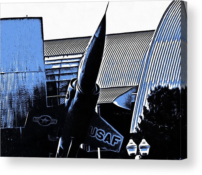 Air Force Museum Acrylic Print featuring the mixed media AIr Force Museum by Christopher Reed