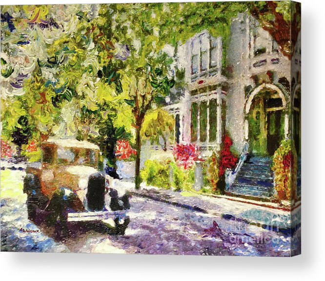 Architectural Acrylic Print featuring the painting Alameda Afternoon Drive by Linda Weinstock