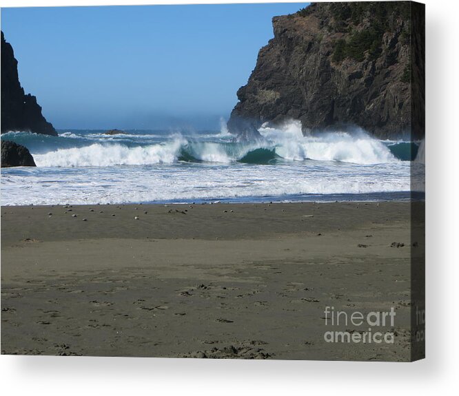 Ocean Acrylic Print featuring the photograph All at Once by Marie Neder