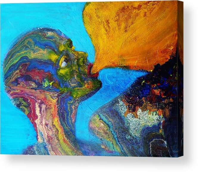 Color Acrylic Print featuring the painting All the Unsaid Words Come Out by Sylvia Brallier