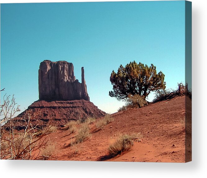 Monument Acrylic Print featuring the photograph American Southwest. by Louis Dallara