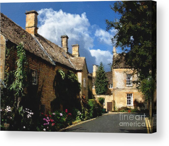Bourton-on-the-water Acrylic Print featuring the photograph Another Backstreet in Bourton by Brian Watt