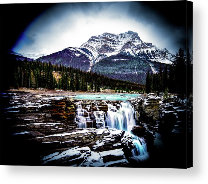 Jasper National Park Acrylic Print featuring the photograph Athabasca Falls by Darcy Dietrich