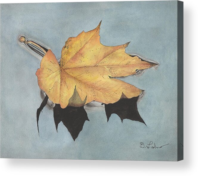 Autumn Watercolor Acrylic Print featuring the painting Autumn #5 by Bob Labno
