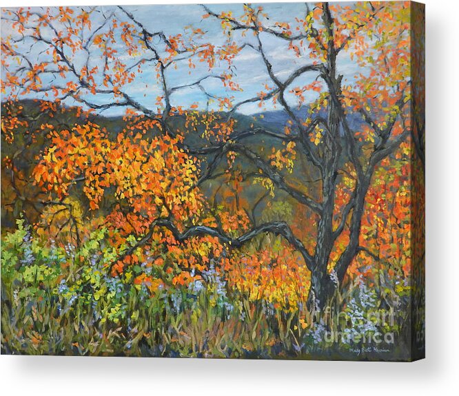 Autumn Acrylic Print featuring the painting Autumn in the Blue Ridge by Mary Beth Harrison