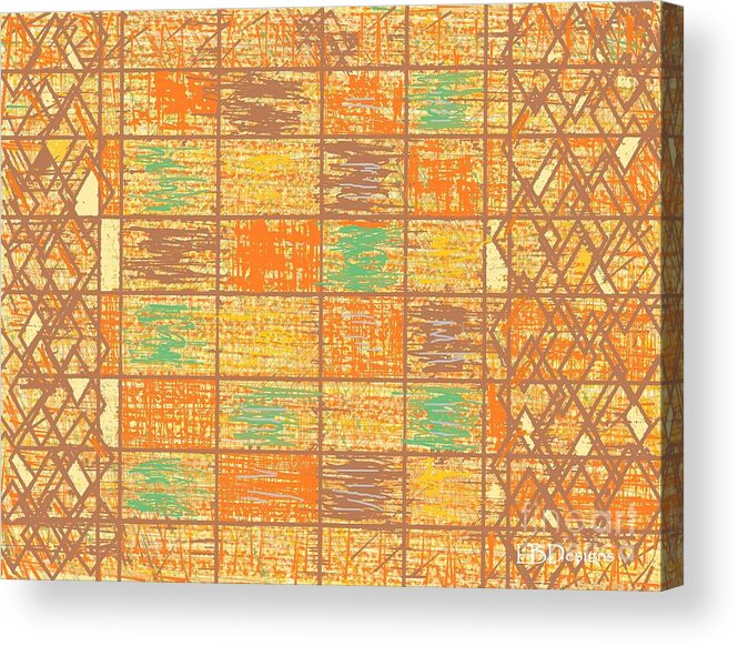 “arts And Design”; Gallery; Images; “pumpkin Patch”; “ The Ranch”; “burgundy B.”; Quilting; “library”; Autumn Acrylic Print featuring the digital art Autumn Quilting by LBDesigns