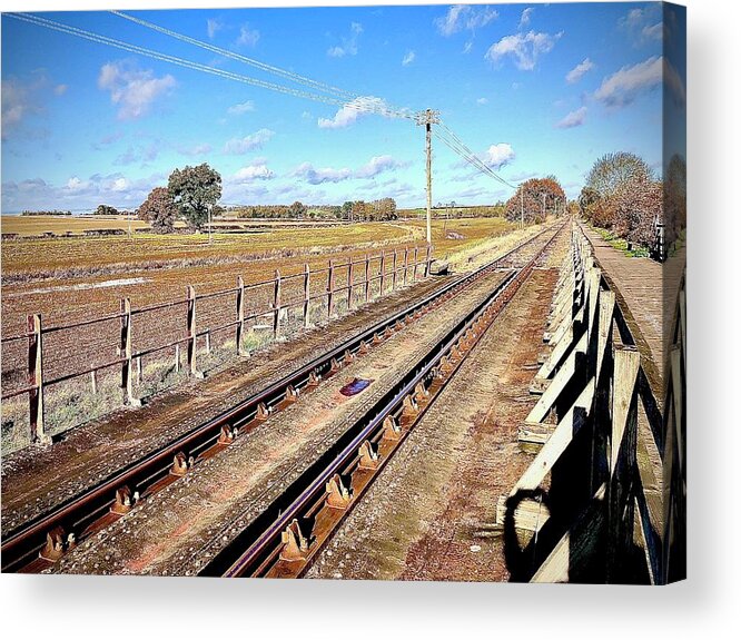  Acrylic Print featuring the photograph Autumn Rails by Gordon James