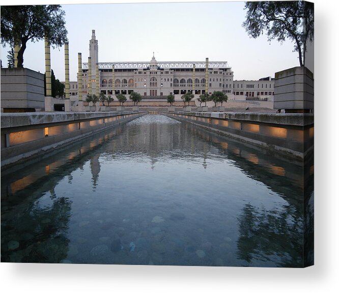 Barcelona Acrylic Print featuring the photograph Barcelona reflections by Lisa Mutch