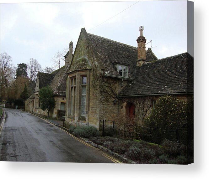 Medieval Village Acrylic Print featuring the photograph Bay Windows in the Cotswolds by Roxy Rich