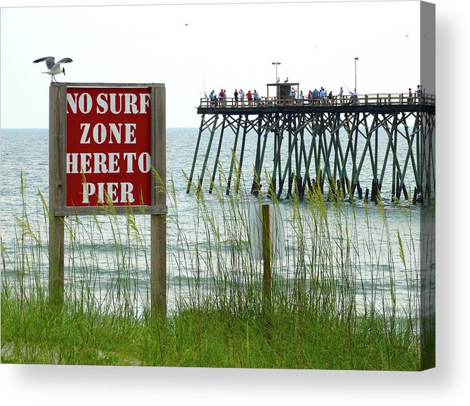 Beach Acrylic Print featuring the photograph Beach No Surf Zone by Mike McGlothlen