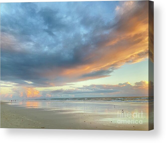 Beach Acrylic Print featuring the photograph Beautiful beach cloud by Julianne Felton