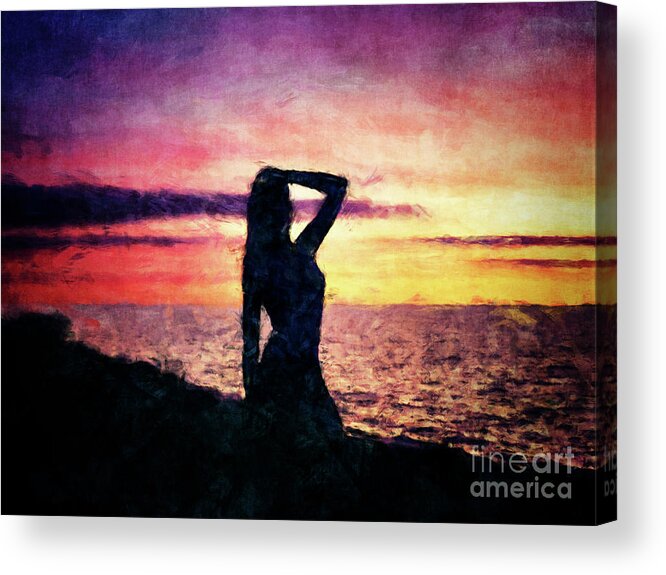 Beauty Acrylic Print featuring the digital art Beautiful Silhouette by Phil Perkins