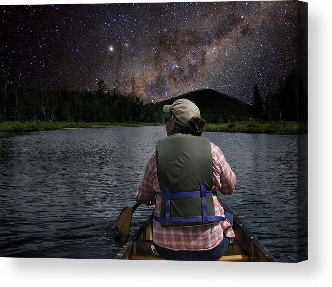 Composite Acrylic Print featuring the photograph Big Moose Lake by Jim Painter