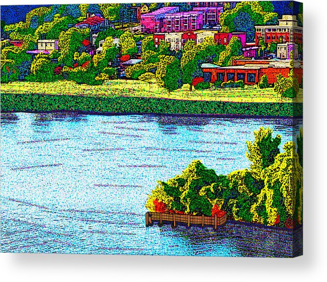 Chattanooga Acrylic Print featuring the digital art Bluff View 2 by Rod Whyte