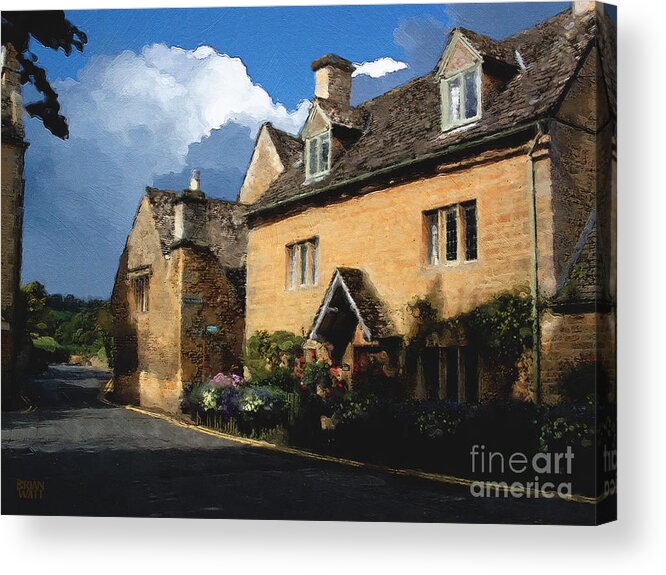 Bourton-on-the-water Acrylic Print featuring the photograph Bourton Backstreet by Brian Watt