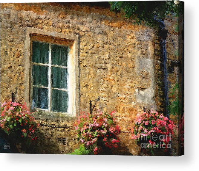 Bourton-on-the-water Acrylic Print featuring the photograph Bourton Window by Brian Watt