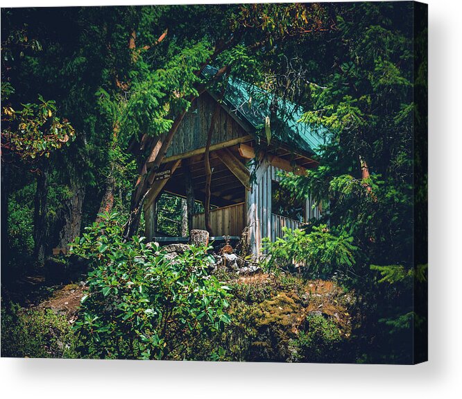 British Columbia Acrylic Print featuring the photograph Cabin in the Woods by Nisah Cheatham