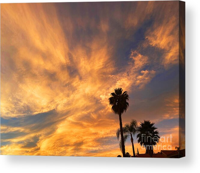 California Acrylic Print featuring the photograph California October Sunset by Brian Watt