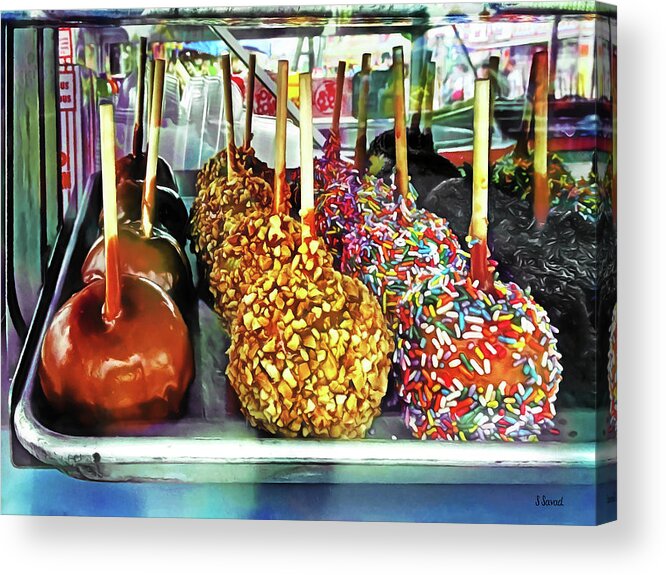 Fair Acrylic Print featuring the photograph Caramel Apples With Sprinkles and Nuts by Susan Savad