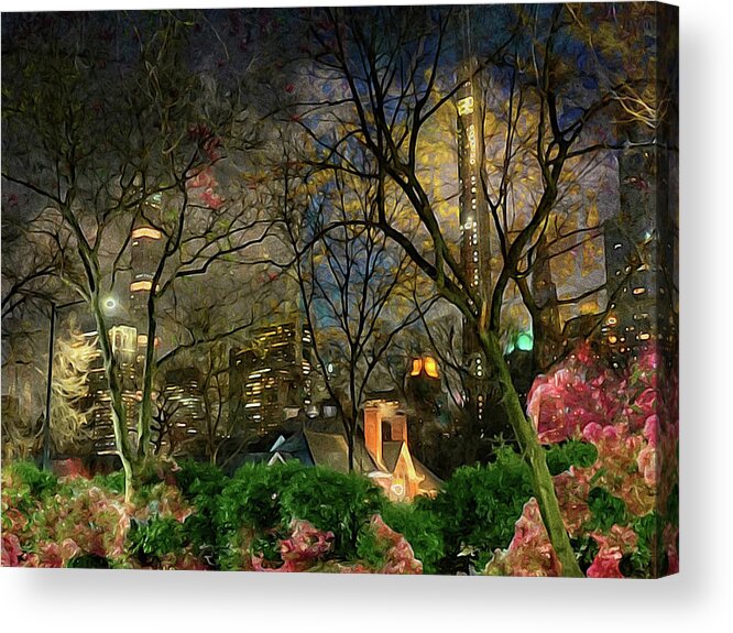 ‘tavern On The Green' Acrylic Print featuring the photograph Tavern On The Green on Reimagined CPW by Carol Whaley Addassi