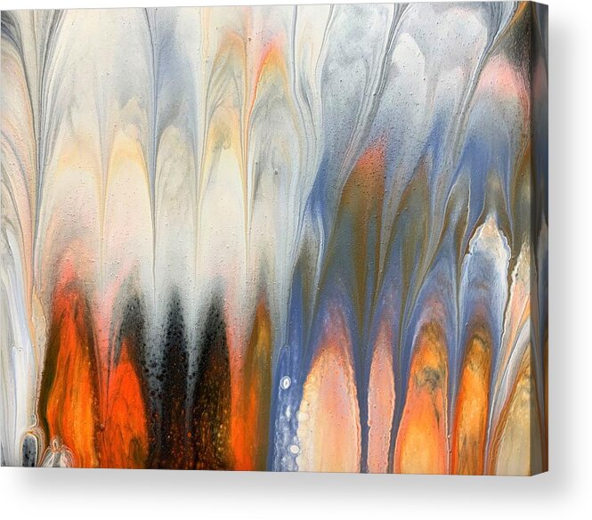 Abstract Acrylic Print featuring the painting Choir Sings by Soraya Silvestri