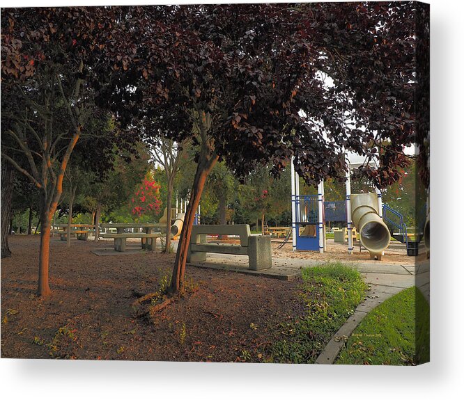 Landscape Acrylic Print featuring the photograph City Park Warmth by Richard Thomas