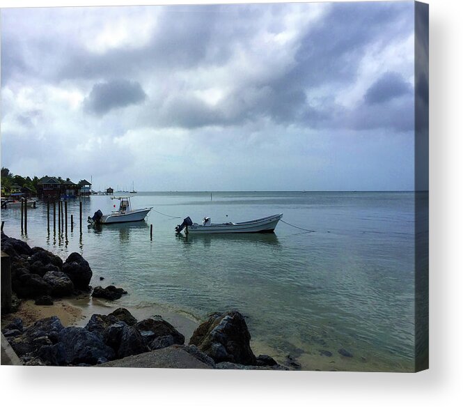 Water Acrylic Print featuring the photograph Cloudy Boating Day by Karen Zuk Rosenblatt
