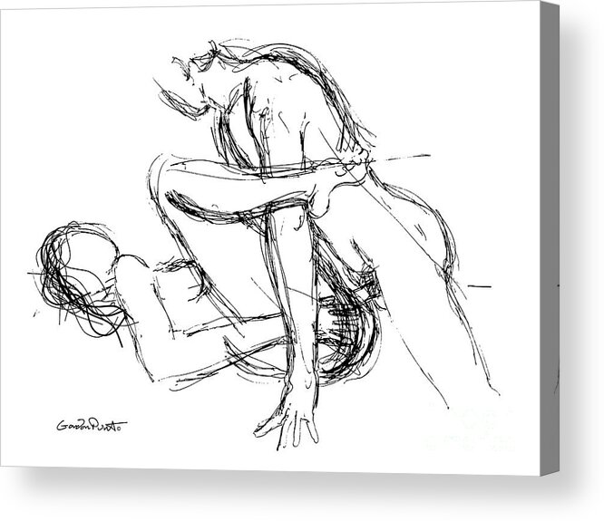 Erotic Renderings Acrylic Print featuring the drawing Coitus-Copulation-Drawings-17 by Gordon Punt