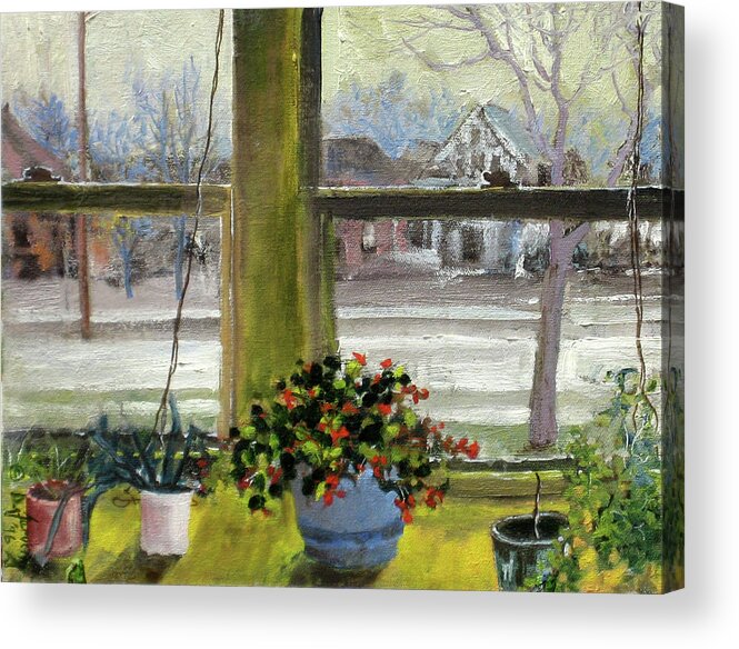  Acrylic Print featuring the painting Cold Outside by Douglas Jerving