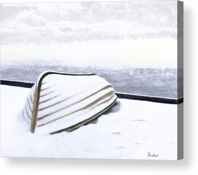 Row Boat Acrylic Print featuring the painting Cold Storage by Brent Ander