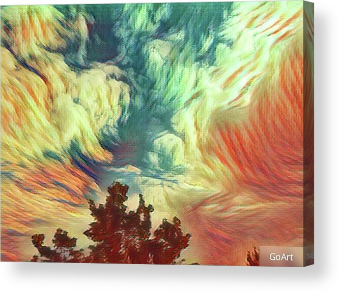 Clouds Acrylic Print featuring the photograph Colorful clouds by Steven Wills