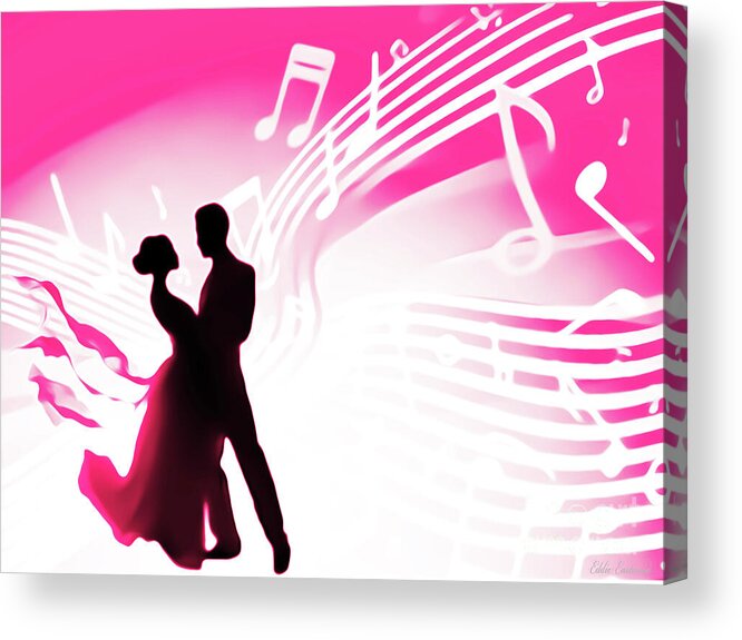 Silhouette Acrylic Print featuring the digital art Dancing to the Music by Eddie Eastwood