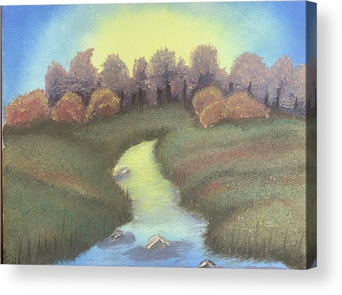 Sunrise Acrylic Print featuring the painting Dawn by Lisa White