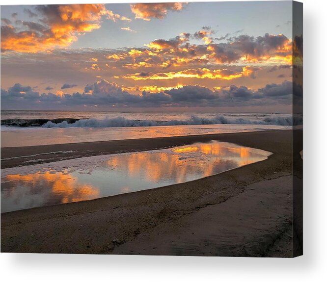 Obx Sunrise Acrylic Print featuring the photograph December 1 Sunrise by Barbara Ann Bell