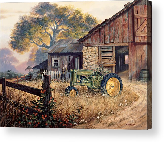 Michael Humphries Acrylic Print featuring the painting Deere Country by Michael Humphries