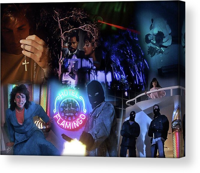 Miami Vice Acrylic Print featuring the digital art Deliver Us From Evil by Mark Baranowski