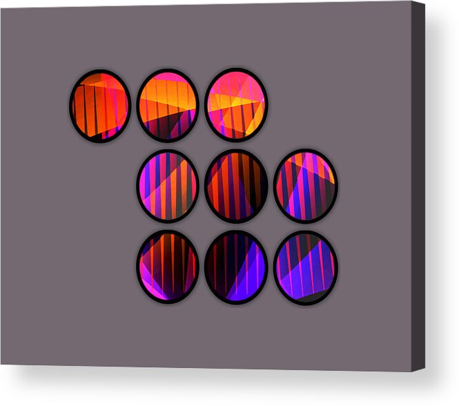 Discus Acrylic Print featuring the digital art Discus by Susan Maxwell Schmidt