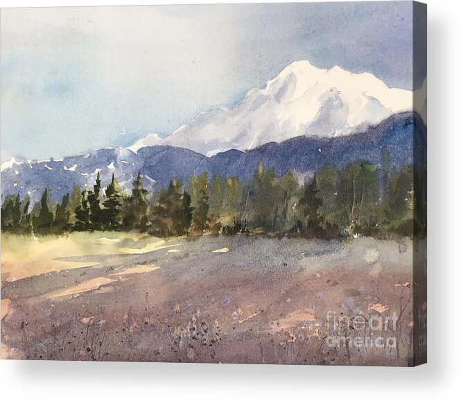 Early Morning Light Acrylic Print featuring the painting Early Light by Watercolor Meditations