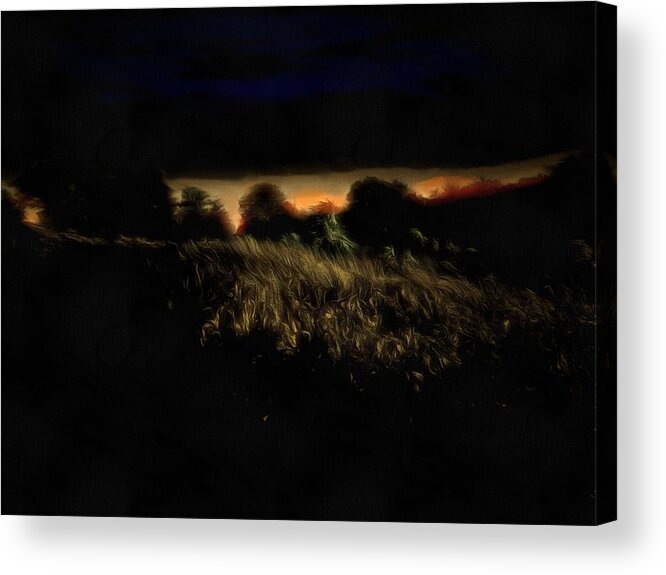 Fall Acrylic Print featuring the mixed media Fall Evening by Christopher Reed