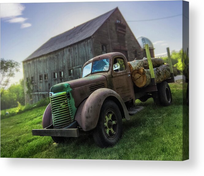 Barn Acrylic Print featuring the photograph Farm Truck 1 by Jerry LoFaro