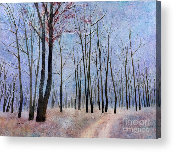Winter Fall Acrylic Print featuring the painting First Frost by Hailey E Herrera