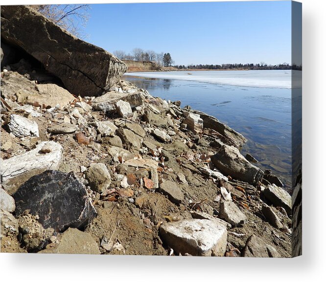 Flint Acrylic Print featuring the photograph Flint on Patterson Shore by Amanda R Wright